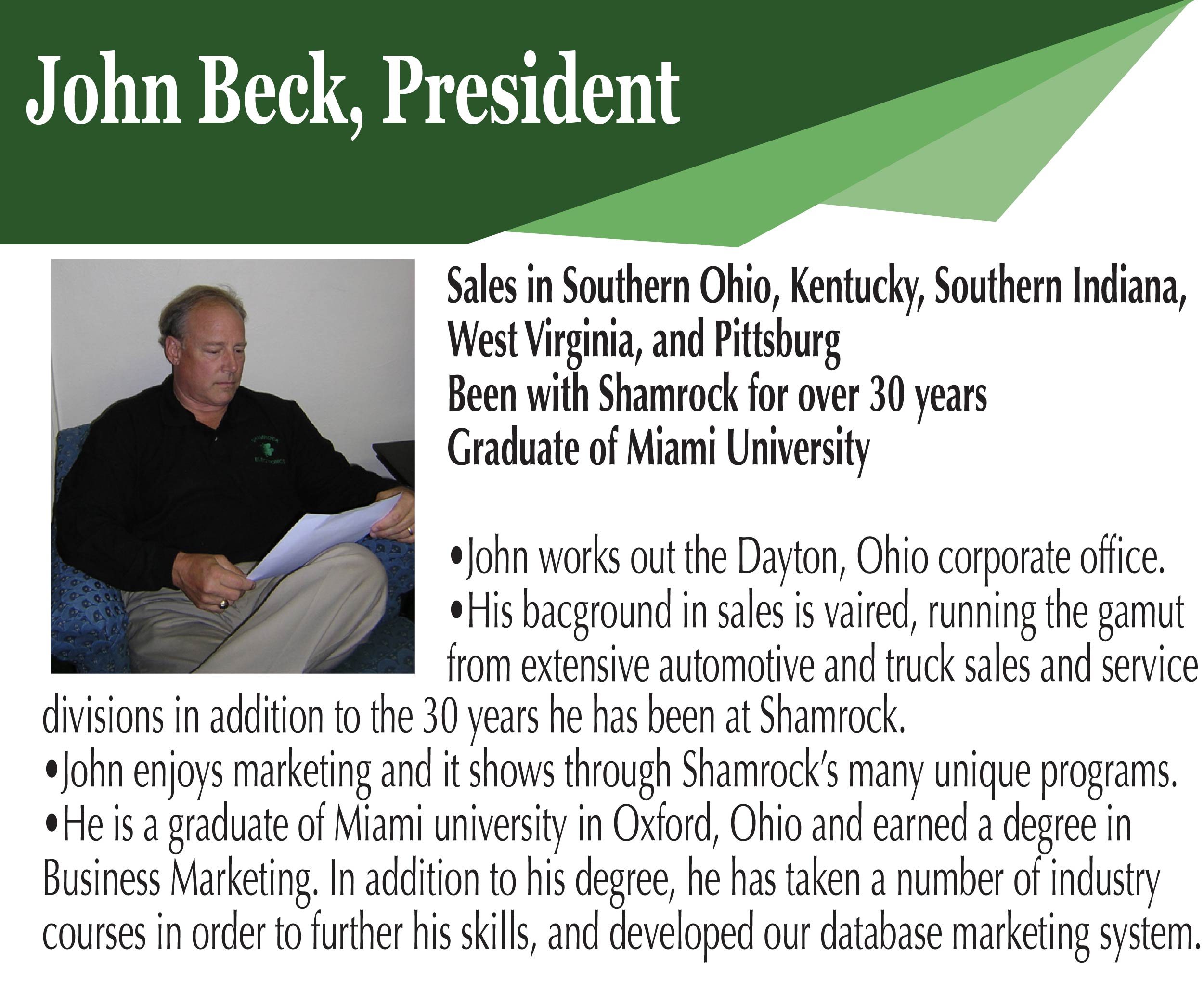 shamrock resume