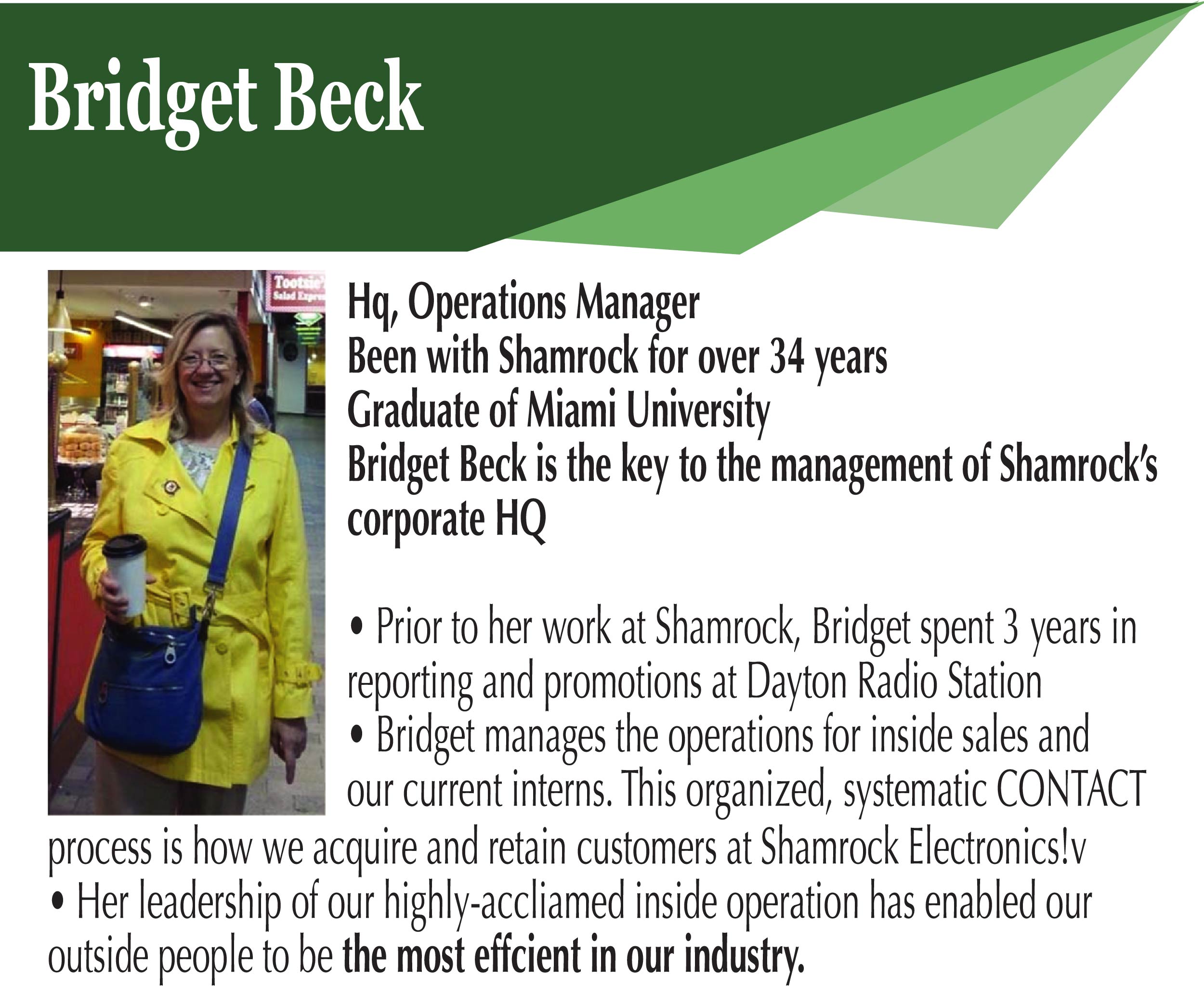 shamrock resume