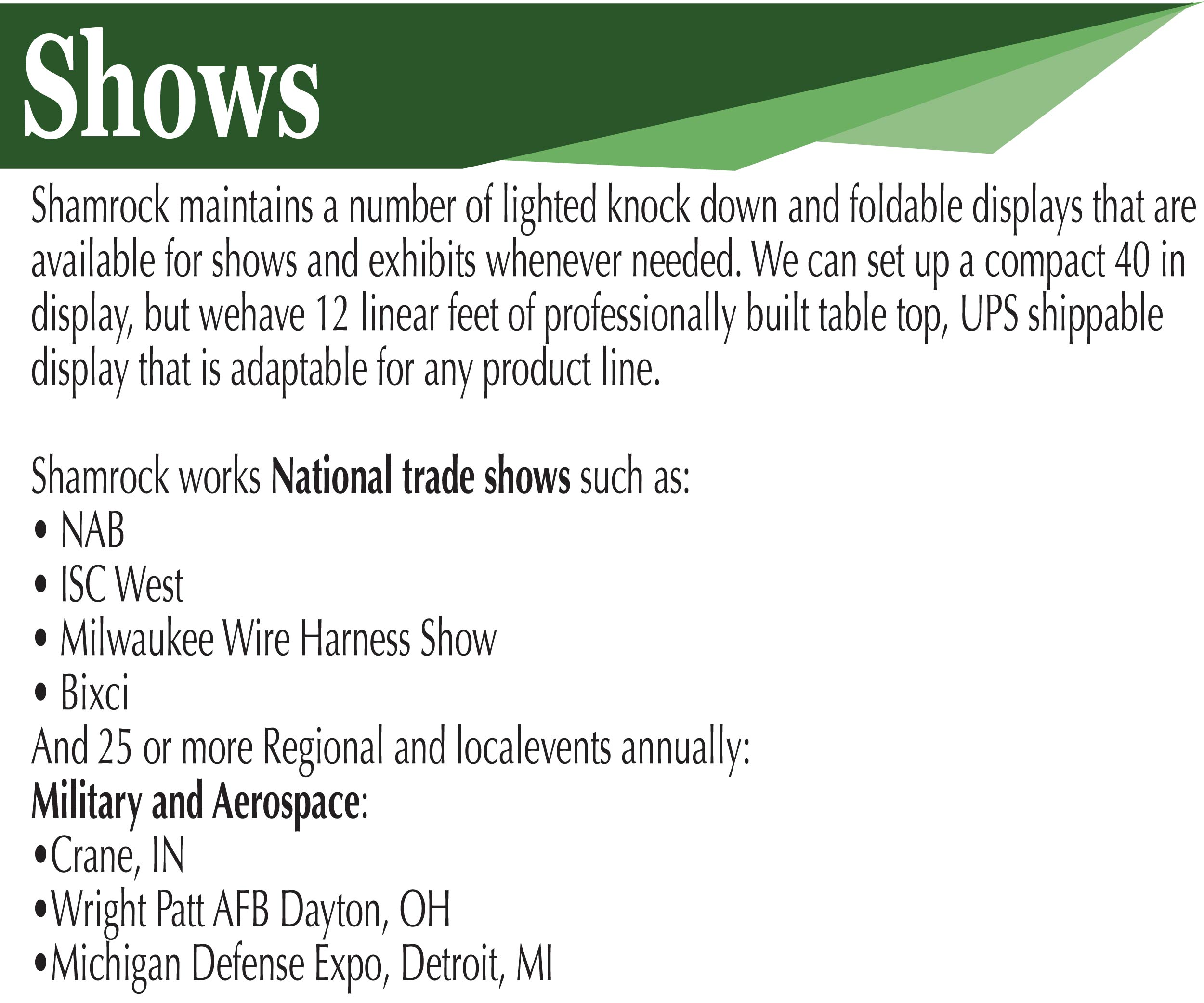 shamrock resume